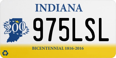 IN license plate 975LSL