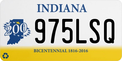 IN license plate 975LSQ