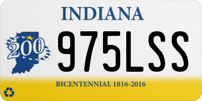 IN license plate 975LSS