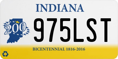 IN license plate 975LST