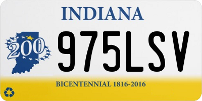 IN license plate 975LSV