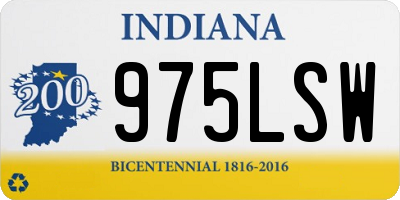 IN license plate 975LSW