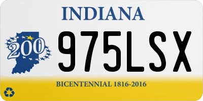 IN license plate 975LSX