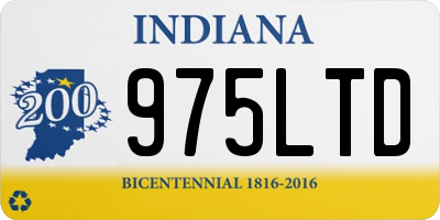 IN license plate 975LTD