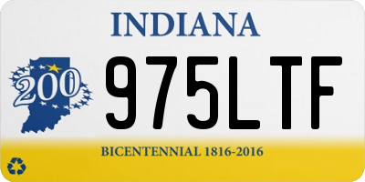 IN license plate 975LTF