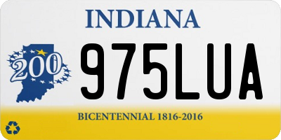 IN license plate 975LUA