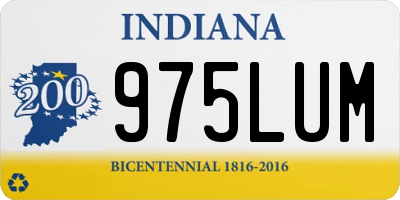 IN license plate 975LUM