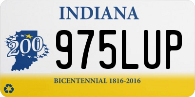 IN license plate 975LUP