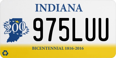 IN license plate 975LUU