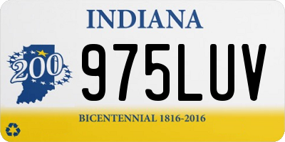 IN license plate 975LUV