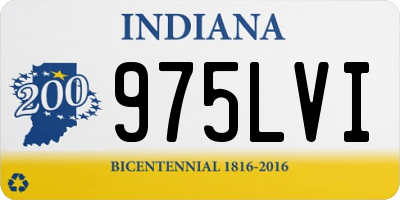 IN license plate 975LVI