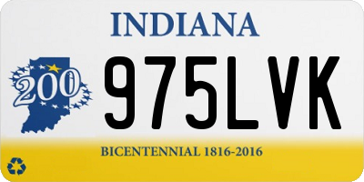 IN license plate 975LVK