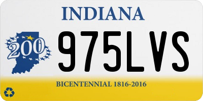 IN license plate 975LVS