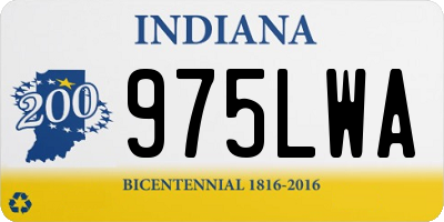IN license plate 975LWA