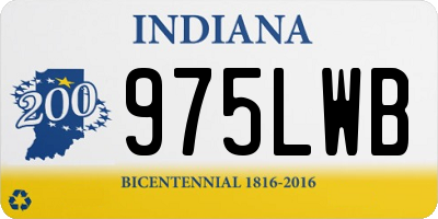 IN license plate 975LWB