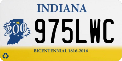 IN license plate 975LWC