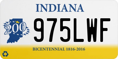IN license plate 975LWF