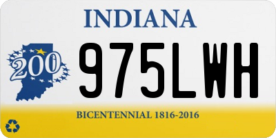 IN license plate 975LWH