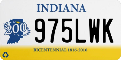 IN license plate 975LWK