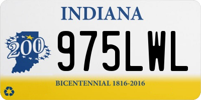 IN license plate 975LWL