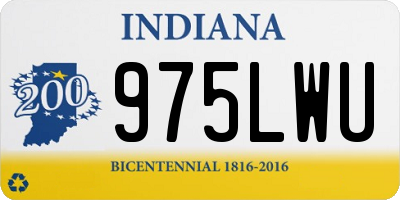 IN license plate 975LWU