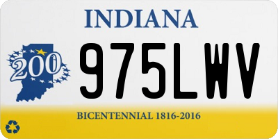 IN license plate 975LWV