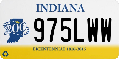 IN license plate 975LWW