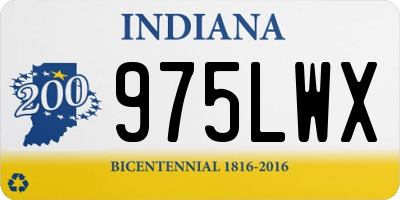 IN license plate 975LWX