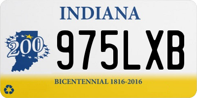 IN license plate 975LXB