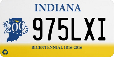 IN license plate 975LXI