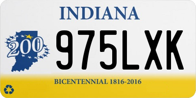 IN license plate 975LXK