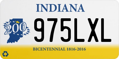 IN license plate 975LXL