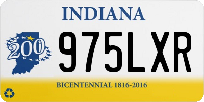 IN license plate 975LXR