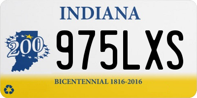 IN license plate 975LXS