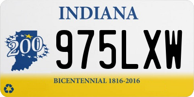 IN license plate 975LXW
