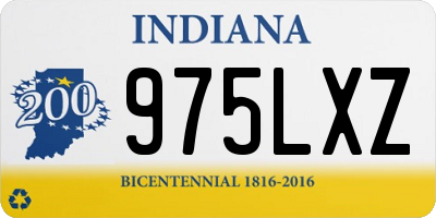 IN license plate 975LXZ