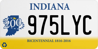 IN license plate 975LYC