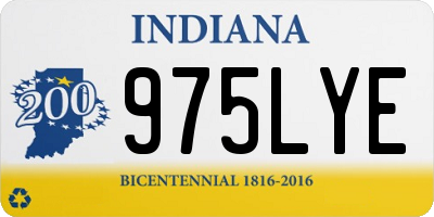 IN license plate 975LYE