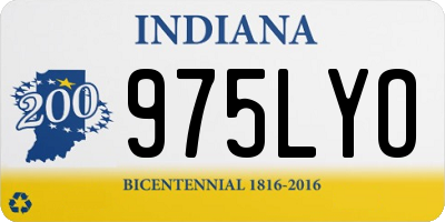 IN license plate 975LYO