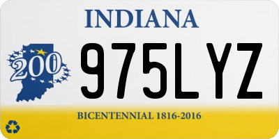 IN license plate 975LYZ