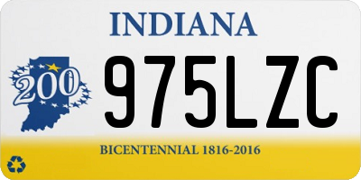 IN license plate 975LZC