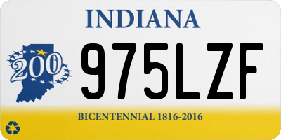 IN license plate 975LZF