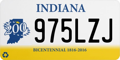 IN license plate 975LZJ