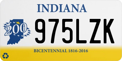 IN license plate 975LZK