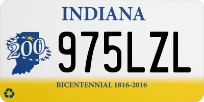 IN license plate 975LZL