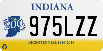 IN license plate 975LZZ