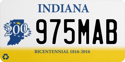 IN license plate 975MAB