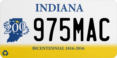 IN license plate 975MAC