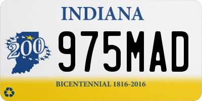 IN license plate 975MAD