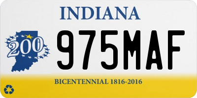 IN license plate 975MAF